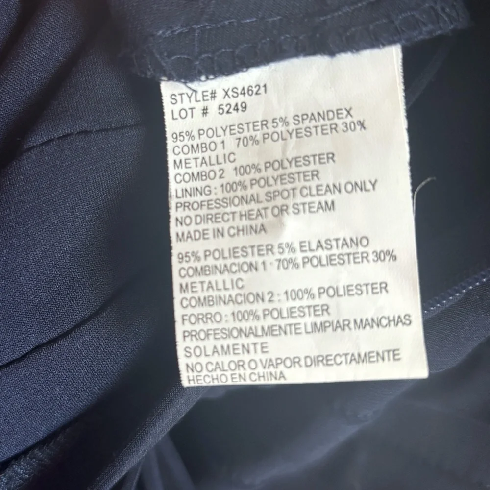 Xscape Navy Blue Lace Cap Sleeve Bodycon Jersey Special Occasion Sheath Dress 10 - Picture 11 of 12